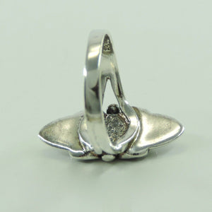 Vintage Damenring Silber 925er mit Onyx 50 15,9 mm Ø