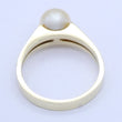 Laden Sie das Bild in den Galerie-Viewer, Vintage Damenring mit Perle / 585er - 14 Karat Gelbgold - 55 17,5 mm Ø
