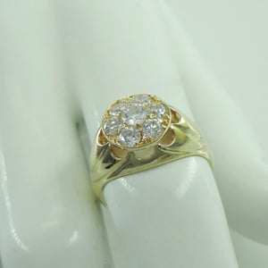 Vintage Damenring mit Zirkonia / 585er 14 Karat Gold - 58 18,4 mm Ø *