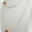 Laden Sie das Bild in den Galerie-Viewer, Vintage Damen Collier 835er Silber mit Karneol
