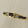 Laden Sie das Bild in den Galerie-Viewer, Vintage Damenring mit Diamanten &amp; Saphire / 375er 9 Karat Gold- 57 18,1 mm Ø *
