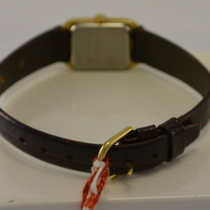 DUGENA - Damenuhr ETA Swiss / Quartz / Edelstahl vergoldet & Leder