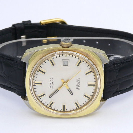 Vintage ZICO Automatic 25 Rubis Incabloc Herrenuhr / Vergoldet