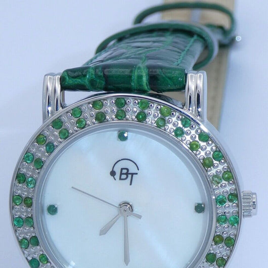 Stainless Steel BT Damenuhr Quarz mit Perlmutt-Ziffernblatt