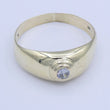 Laden Sie das Bild in den Galerie-Viewer, Vintage Unisexring mit Zirkonia / 333er Gold - 67 21,3 mm Ø *

