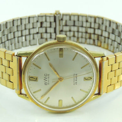 BWC 25 Rubis Herrenuhr Automatic Edelstahl vergoldet REF: 725016