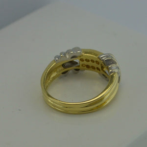 Vintage Damenring mit Zirkonia / 750er 18 Karat Gold - 55 17,5 mm Ø *