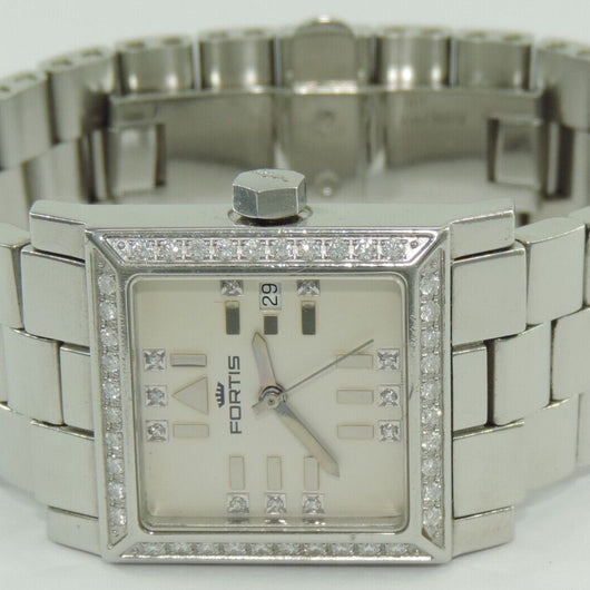 Fortis Spacematic Quarz Diamond Damenuhr mit Diamanten Ref: 628.14.160