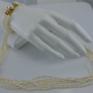 Vintage Damen Perlenkette & Perlenarmband 62cm 2,6 mm Durchmesser
