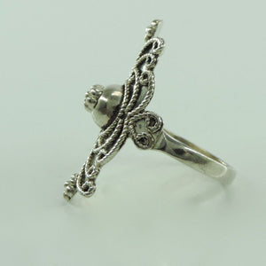 Vintage Damenring 835er Silber 61 19,4 mm Ø
