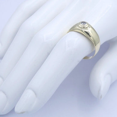 Vintage Unisexring mit Zirkonia / 333er Gold - 67 21,3 mm Ø *
