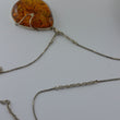 Laden Sie das Bild in den Galerie-Viewer, Silber-Kette 835er Silber - mit „riesengroßem Bernstein-Anhänger“ / ca. 93 cm
