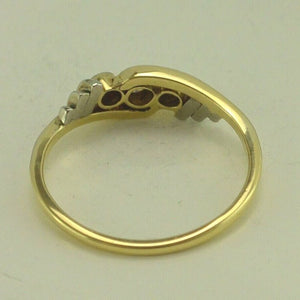 Vintage Damenring mit Diamanten 0,20 ct, / 585er - 14 Karat - 54 17,2 mm Ø *