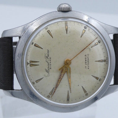 Vintage Marcel Frene Bienne 17 Jewels Automatic Herrenuhr / Handaufzug
