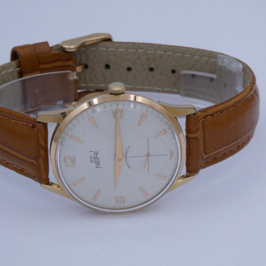 Vintage Neri Antimagnetic Herrenuhr / Handaufzug / Vergoldet