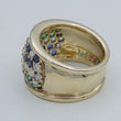 Laden Sie das Bild in den Galerie-Viewer, Damen Ring mit Multi-Edelsteinen &amp;Zirkonia 333er Gold 8 Karat / 53 16,8 mm Ø
