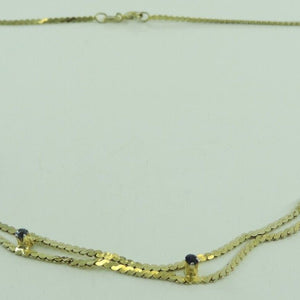 Vintage Damen Collier 835er Silber vergoldet mit Turmalin