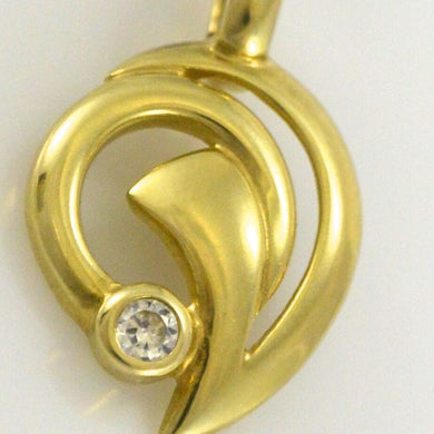 Vintage Anhänger mit Zirkonia / 375er Gold 9 Karat