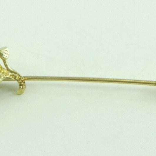 Vintage Anstecknadel Trachtenschmuck - Eichenblattdekor 585er Gold 14 Karat