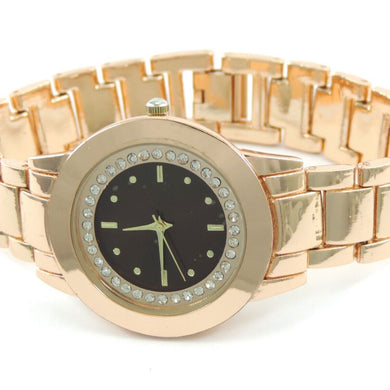Damenuhr in Rosegold Vergoldet mit Strasssteine / Ref. 78495