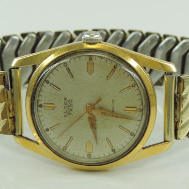 Vintage Eldor Geneve - 17 Rubis Handaufzug Herren Armbanduhr - vergoldet