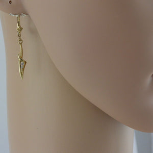 Ohrhänger mit Zirkonia / 333er - 8 Karat Gelbgold