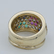 Laden Sie das Bild in den Galerie-Viewer, Damen Ring mit Multi-Edelsteinen &amp;Zirkonia 333er Gold 8 Karat / 53 16,8 mm Ø
