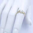 Laden Sie das Bild in den Galerie-Viewer, Damen Ring 333er K Gold mit Perle &amp; Diamant - 56 17,8 mm Ø *
