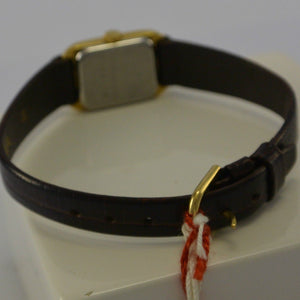 DUGENA - Damenuhr ETA Swiss / Quartz / Edelstahl vergoldet & Leder