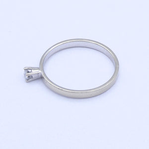 Damenring 585er - 14 Karat Weißgold mit Diamant ca.0.05 ct. 49 15,6 mm Ø