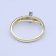 Laden Sie das Bild in den Galerie-Viewer, Damenring 585er - 14 Karat Gelbgold mit Brilliant ca. 0.05 ct. / 51 16,2 mm Ø
