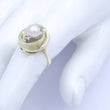 Laden Sie das Bild in den Galerie-Viewer, Vintage Damenring mit Perle &amp; Diamanten / 585er - 14 Karat Gold - 59 18,8 mm Ø
