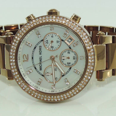Michael Kors Damenuhr mit Strasssteinen - Chronograph