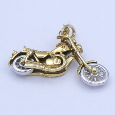 Vintage Anhänger Motorrad - 375er/ 9 Karat Gelbgold