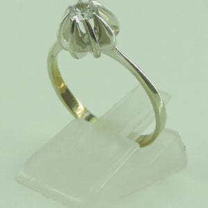 Vintage Damenring mit Zirkonia ca. 0.25 ct / 585er Gold - 60 19,1 mm Ø *