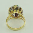 Laden Sie das Bild in den Galerie-Viewer, Vintage Damenring mit Smaragd&amp;Diamant/ 750er Gold/ Gelbgold 55 17,5 mm Ø *
