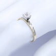 Laden Sie das Bild in den Galerie-Viewer, Damenring 375er -10 Karat Weiß &amp; Gelbgold Diamanten ca.0.01ct./ 52 16,5 mm Ø
