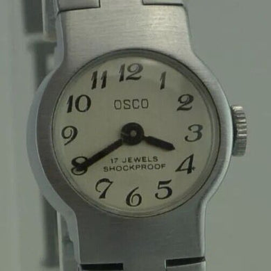 OSCO - 17 Jewels Shockproof - Damenarmbanduhr / Handaufzug / Edelstahl