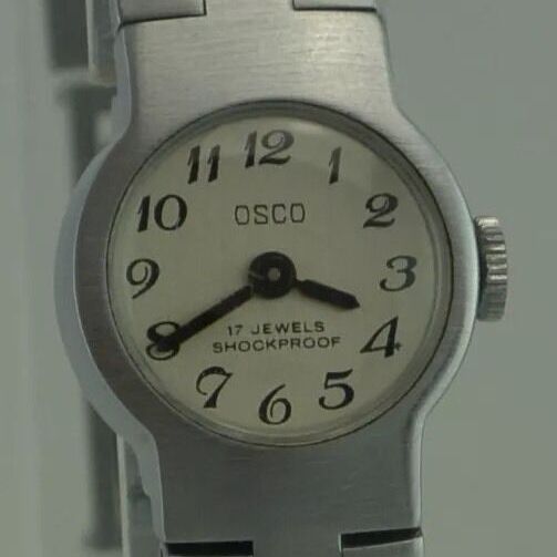 OSCO - 17 Jewels Shockproof - Damenarmbanduhr / Handaufzug / Edelstahl