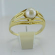 Laden Sie das Bild in den Galerie-Viewer, Vintage Damenring mit Perle / 585er 14 Karat Gold 56 17,8 mm Ø *
