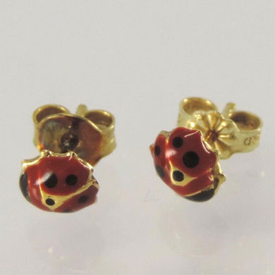 Vintage Kinder Ohrstecker Mai Käfer 375er - 9 Karat Gelbgold