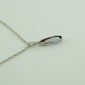 Vintage Damen Silber Halskette & Anhänger 925er Silber mit Topas