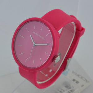 ADORA Design / Unisex-Uhr / Edelstahl-Gehäuse m Kautschukarmband - versch Farben