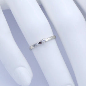 Damenring 585er - 14 Karat Weißgold mit Diamant ca.0.05 ct. 49 15,6 mm Ø