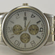 Laden Sie das Bild in den Galerie-Viewer, POOLS Uhr, 3136 Herrenarmbanduhr Chrono Look, Zifferblatt weiß
