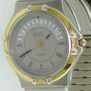 KOHA Herren-Armbanduhr mit Datum / Quarz / Edelstahl