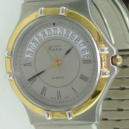 KOHA Herren-Armbanduhr mit Datum / Quarz / Edelstahl