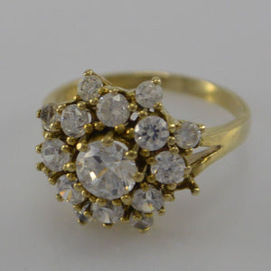 Vintage Damenring mit Zirkonia / 333er 8 Karat Gold 47 15,0 mm Ø *