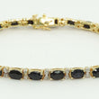 Laden Sie das Bild in den Galerie-Viewer, Damen Armband 925er Silber vergoldet mit Turmalin
