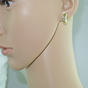 Vintage Ohrringe mit Zirkonia / 333er - 8 Karat Gelbgold